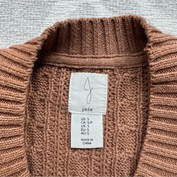 Joie Brown Cable Knit Sweater Vest - Picture 3 of 3